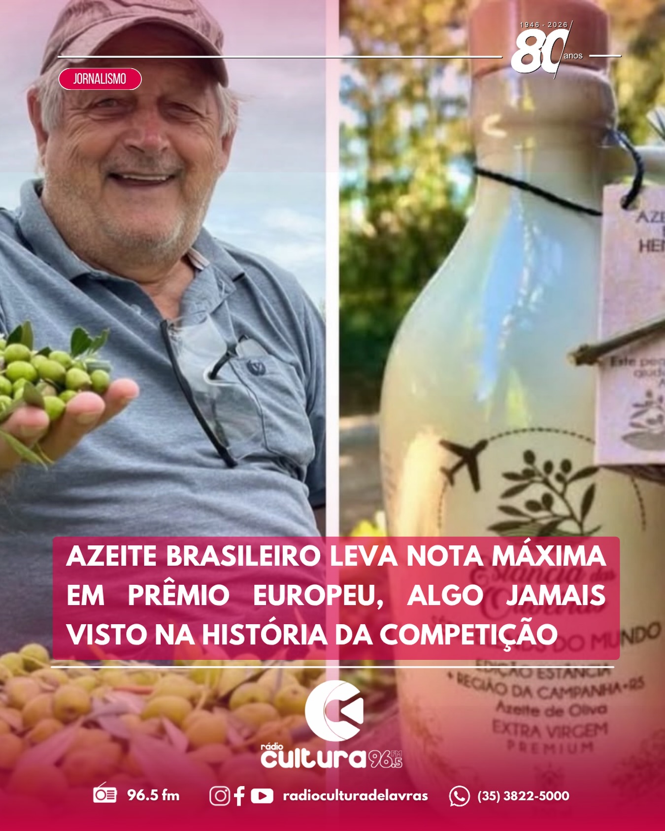 Azeite de Viamão (RS) tira nota máxima em competição internacional na Suíça