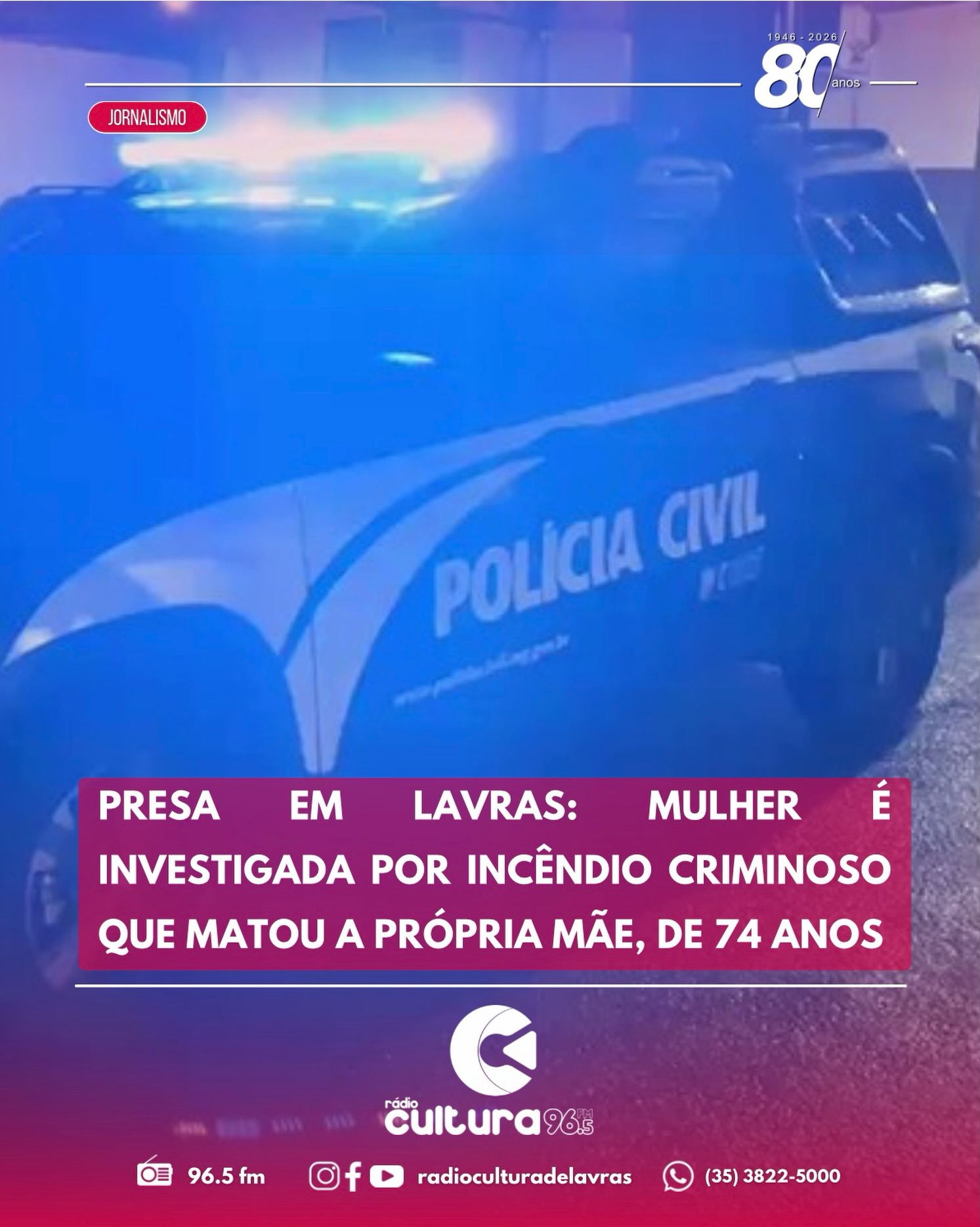 Mulher é presa em Santo Antônio do Amparo por suspeita de incêndio que vitimou a própria mãe