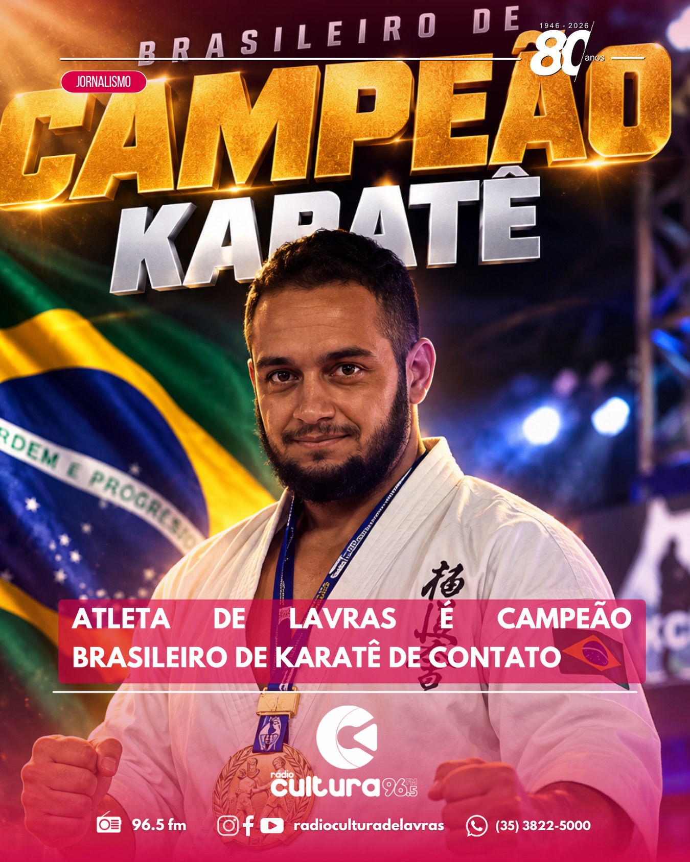 Lavrense Marlon Bisso Alonso é campeão brasileiro de Karatê de Contato