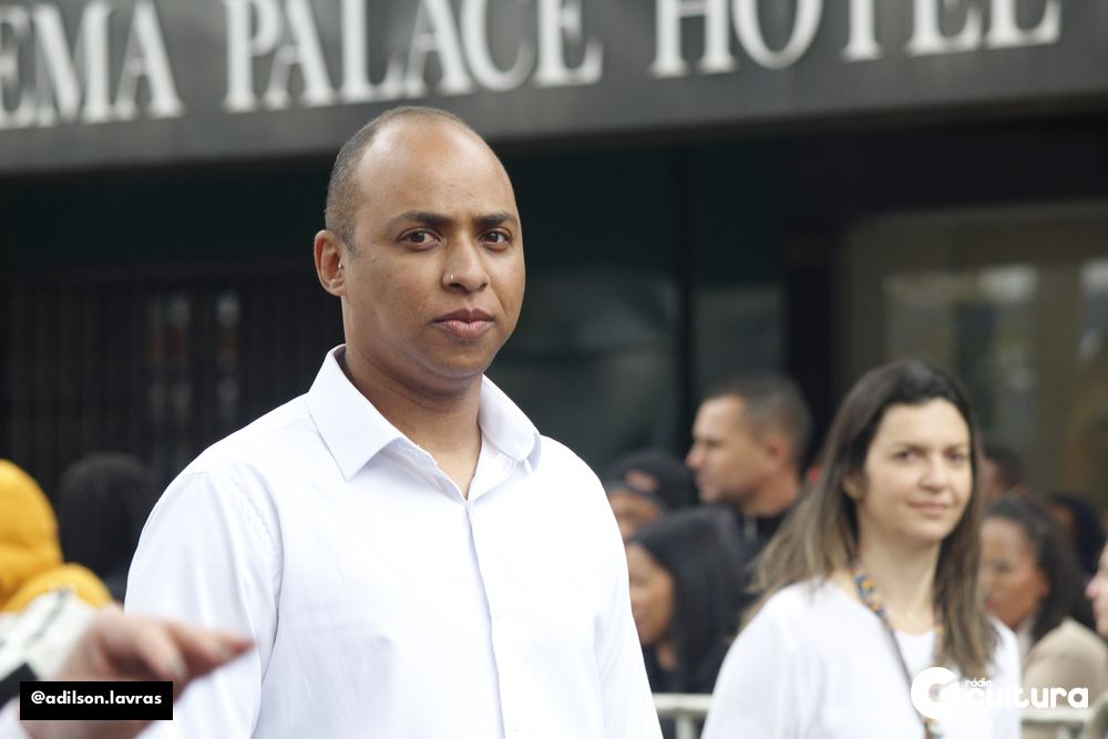 O secretário de Ação Social, João Paulo Santos, durante as comemorações
