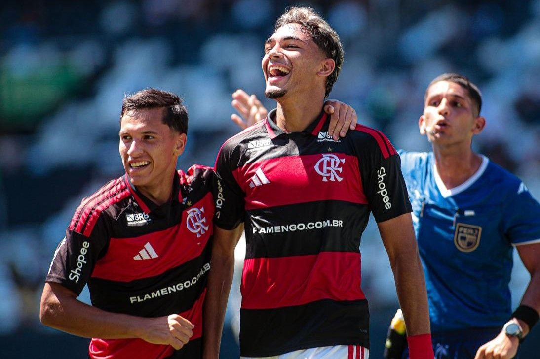 Flamengo Sub-20 na vitória por 1 a 0 sobre o Botafogo, no Nilton Santos, pela 7ª rodada