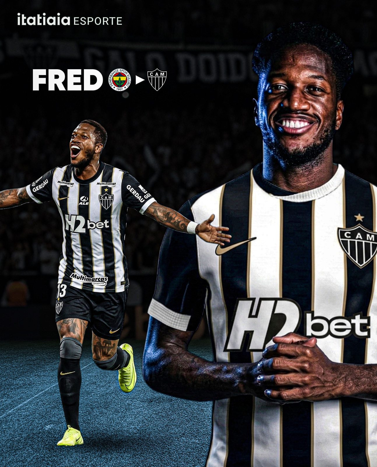 Fred deixa o Fenerbahçe e assina com o Galo até o fim de 2029