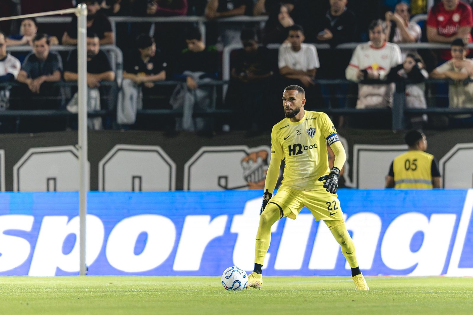 Éverson, goleiro do Atlético, que ficou sem levar gol no domingo