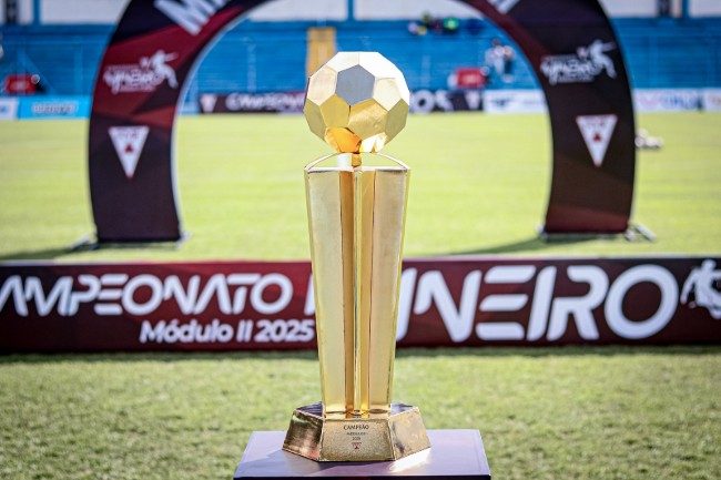 A taça do Módulo II, divisão de acesso do futebol mineiro: dois dos seis classificados ao hexagonal sobem em 2027.