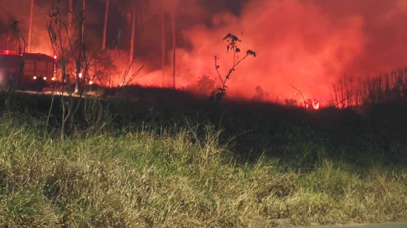 A fumaça encobriu vários pontos da Zona Norte e reduziu a visibilidade na região
