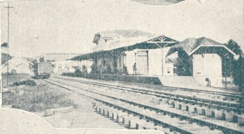 A estação de Lavras em 1922, no tempo da Oeste de Minas