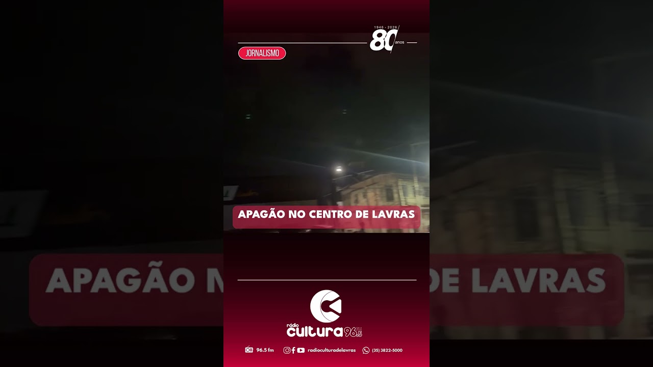 Apagão deixa semáforos apagados e trânsito em risco no Centro de Lavras